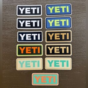Lot of new Yeti Stickers, 11 in total